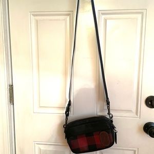 Plaid coach bag never used